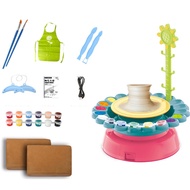 Pottery Wheel DIY Air Dry Sculpting Clay and Craft Paint Kit Electric Ceramic Wheel Machine