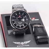 Jam tangan swiss army original aviation free tali kanvas