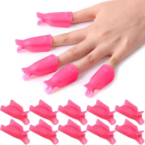 LINMANDA 10Pcs Nail Polish Remover Kit Professional Gel Nail Polish Remover for Removing Gel Nail Po