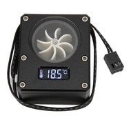 TECHCHIP-PC Water Cooling Flow Meter Indicator 12V Small 3pin Interface G1/4 Thread Pom Rustproof Co