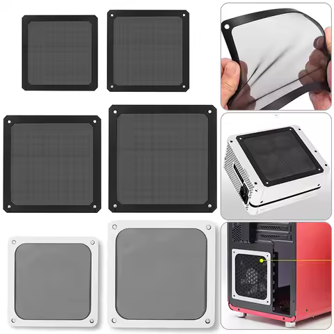 8/9/12/14cm Magnetic Frame Black Mesh Dust Filter PC Cooler Fan Filter with Magnet 140x140mm Dustpro