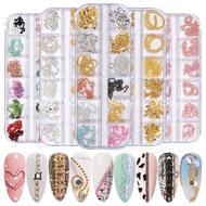 [NS035] 12-compartment nail art metallic chain jewel nail art 3DDesign