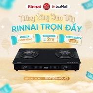 Bếp gas dương Rinnai RV-715Slim(GL-D) mặt bếp kính và kiềng bếp men.