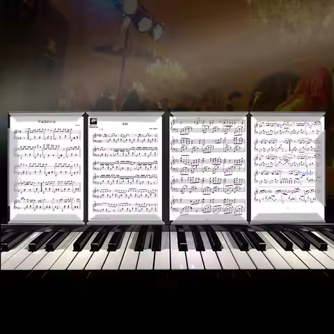 Four-fold Music Sheet Folder A4 Piano Music Partition Folder Directly Editable Music Folder Piano Sc