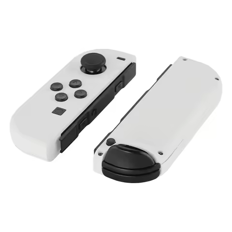 eXtremeRate Replacement Shell Full Set Button for Nintendo Switch JoyCon & OLED JoyCon - White