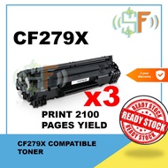 3 UNITS CF279X CF297X 79X CF 279X 279 279X Compatible LaserJet BLACK Toner Cartridge Pro M12a M12w M