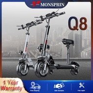 Daily Commute Various Models Distance 30-150KM electric scooter MONSRPIN Q8 scooter electric bicycle e bike With turn signals and headlights Top Speed 45-55KM/H Waterproof IP54 Lithium Battery Removeable Seat sealup basikal elektrik motor skuter elektrik