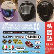 SHOEI Reflective Motorcycle Helmet Sticker Lens Sticker Modified AGV Marquis No. 93 Letter Decal 9.1