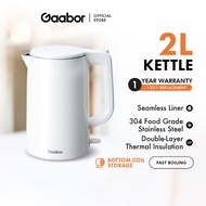 Gaabor 2L Kettle Smart Temperature Detect Automatic Power Off Fast Heating EK20M-WH01A