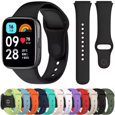 Soft Official Silicone Strap For Xiaomi Redmi Watch 3 Active Sports Bracelet Wristband For Redmi Wat