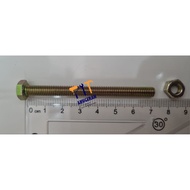 HEXAGON BOLT M6X70 (k10 x 7cm) YELLOW AND NUT - HEXAGON Bolt AND NUT