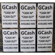 ┇✒GCash Cash In Cash Out Signage - Quality Thermal Sticker