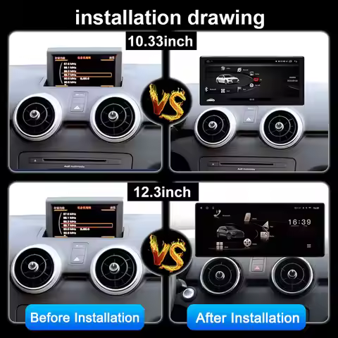 Android 14 Auto Radio CarPlay For Audi A1 2012-2018 GPS Car Multimedia Player Navi Stereo DSP WIFI B