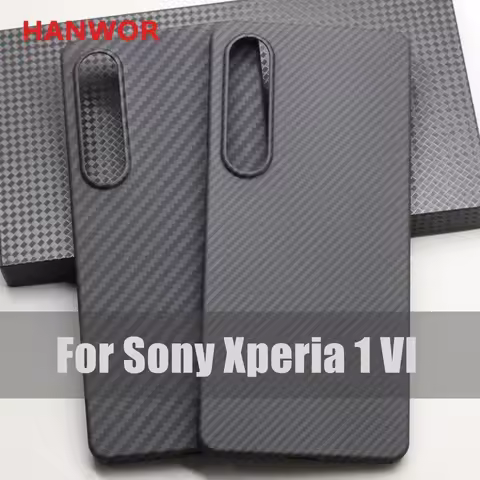 HANWOR Magnetic Carbon Fiber Phone Case for Sony Xperia 1 VI Cover Support Magsafe Charges 600D Aram