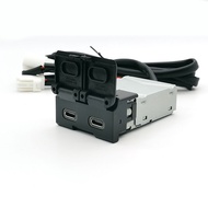 12V Car QC3.0 Charger Socket Dual Type-C Phone Charging Adapter For Toyota Camry Avalon Highlander L