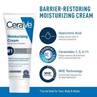 CeraVe Moisturizing Cream Daily Face and Body Moisturizer for Normal to Dry Skin 100g# 1 236ml