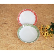 Nature Motif Ceramic Pasta Bowl Floral Ceramic Pasta Bowl/ Ceramic Pasta Bowl/