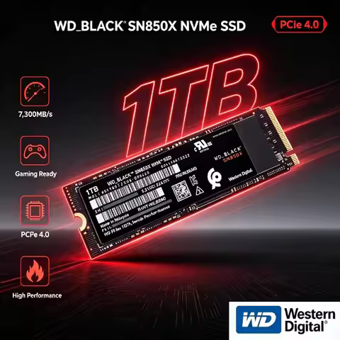 WD SN850X 1TB 2TB 4TB M.2 2280 NVMe PCIe Gen 4.0x4 Internal SSD Solid State Drive for Gaming Desktop