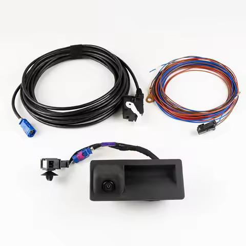 RGB Rear View Reversing Camera With Wiring Harness For PQ VW Jetta MK6 Tiguan Passat B7 RNS510 RCD51