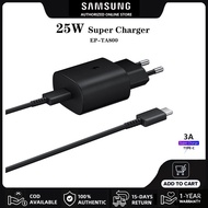 หัวชาร์จ Samsung Adapter หัวชาร์จเร็วสุด25W PD อะแดปเตอร์เดินทางซัมซุง ชุดชาร์จSuper Fast Charging EP-TA800 Wall Chargers  สายชาร์จ3A USB C to USB C  For Galaxy S20 S21 S22 Ultra A90 A71 A70