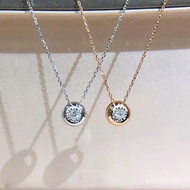 Au750 Temperament Pendant Clavicle Wholesale Pendant Necklace Gold Bubble Real Diamond Water Shell G