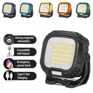 Upgraded multifunctional work light with strong magnetic tape buckle COB work light Type-C charging 