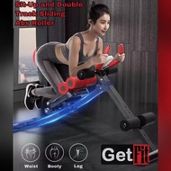 AB COASTER /SIT UP BENCH /DOUBLE SLIDE ROLLER /ADJUSTABLE BENCH PRESS - IMPRESSIVE COZY