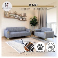 Monolife BARI Modern Luxury Velvet Sofa 2/3 Seater Anti Scratch Easy Clean Fabric Sofa / Sofa Kain