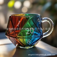 Cross-Border Dragons Rainbow D20 Dice Mug Dragon Rainbow D20 Dice Painted Cup