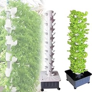 45Holes Hydroponic Grow Tower, Vertical Hydroponics Indoor Self-Watering Growing System, Soilless Cultivation Grow Tower, Aeroponics Growing Kit with Hydrating-1PC