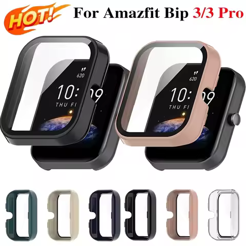 For Amazfit Bip 3 Bip3 Pro Screen Protector Case Cover Smart Watch Protective Cover Bumper Shell Pro