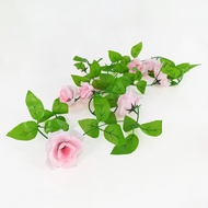 Azgalery PBP98 / Tanaman Hias Juntai Rambat Bunga Mawar Daun Artificial Rose Flower Plastik Ornamen Hiasan Dekorasi Dinding Ruangan Buatan Cantik Kasual / COD