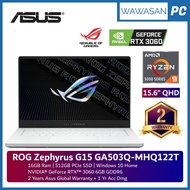 Asus ROG Zephyrus G15 GA503Q-MHQ122T 15.6 inch QHD Gaming Laptop White, Ryzen 9 5900HS,16GB, 512GB SSD, RTX3060 6GB, W10
