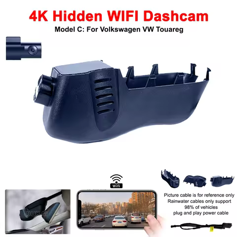 4K Wifi Dash Cam Car Dvr Camera For Volkswagen VW Tuareg Toureg Touareg FL NF CR 7P R Edition X V6 V