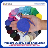 CONTAINERS.PH Premium Quality CottonFlat ShoeLace For Jackets,Shorts and Shoes 55inches x 9.5mmx 2mm