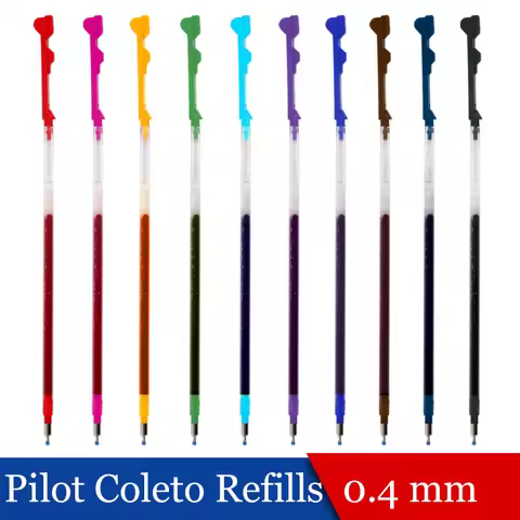 LifeMaster 6pcs/lot Pilot Hi-Tec-C Coleto Gel Multi Pen Refill 0.4 mm Black/Blue/Red/ 15 colors avai