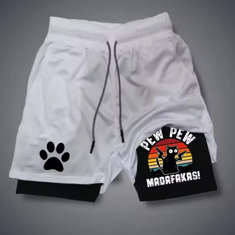 Running dog printed shorts, animal patterned sportswear, Y2K, gym, quick drying, fitness, order dire