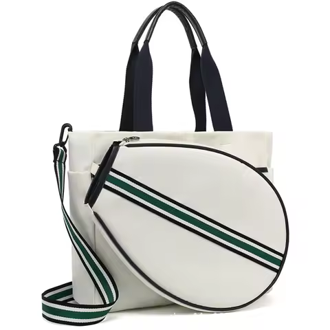 Tennis Tote Bag Multipurpose Tennis Racket Shoulder Bag Racket Duffel with Detachable Shoulder Strap
