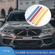 1 Pair Car Front Grille Trim Strips Sport Style Grille Trim Strips Cover For Bmw F25 F26 X3 X4 2011-2018 Car Strip Decor