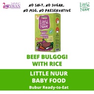 Little Nuur Beef Bulgogi Makanan Bayi Bubur Ready To Eat Eatalian Express Baby food 100g Babyfood Bu