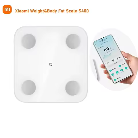 2023 Xiaomi Mi Body Fat Smart Scale S400 Weight Bathroom Scale BMR Test Heart Rate Hidden LED Displa