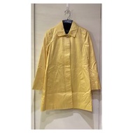 （二手）COACH LEATHERWARE 淡黃色雨衣 大衣 Sateen walking coat