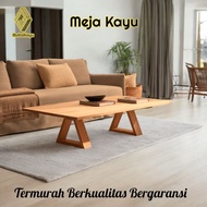 KAYU MJ-10 wooden lesehan table, minimalist guest table, wooden table, study table, computer table