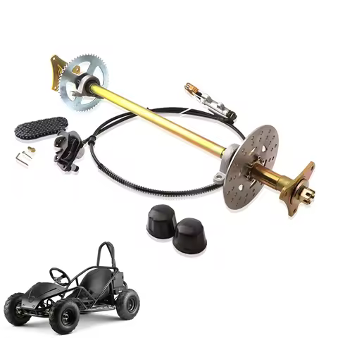 740mm Rear Live Axle Complete Kit with Brake T8F Sprocket for DIY 50cc 70cc 90cc Go Kart Golf Cart Q