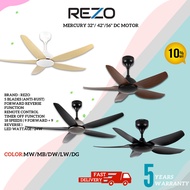 Rezo Mercury 32"/ 42"/56" DC Motor Remote Control Ceiling Fan/ Kipas