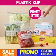 BONBOX PLASTIC CLIP BAG - Samono FOOD PACKAGING PLASTIC BAG FRIDGE FOOD STORAGE ZIPLOCK DOUBLE LOCK 