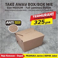 TAKE AWAY BOX, BOX PLAIN KRAFT Mmie FULL LAMINATION