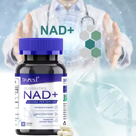 NAD + Resveratrol Supplement NAD Plus Boosting - Supports Cellular Energy, Anti-aging, Metabolism, S