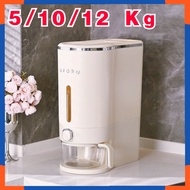 5/10/12 Kg Rice Dispenser Automatic with Rinsing Cup Smart Rice Dispenser Rice Storage Rice Bucker Bekas Beras