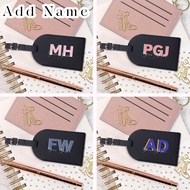 Custom initials and names Luggage Tag PU Leather for Suitcase Baggage Handbag Tags Travel Bag Label 